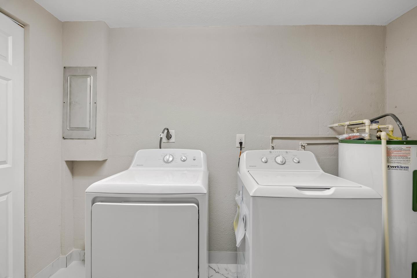 Common spaces including the kitchen