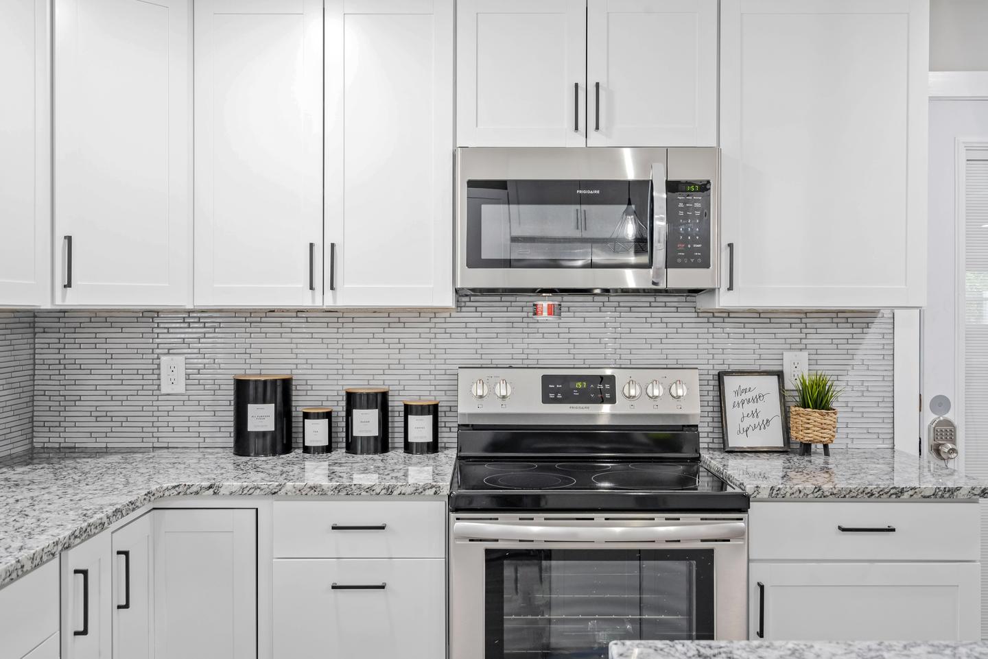 Common spaces including the kitchen