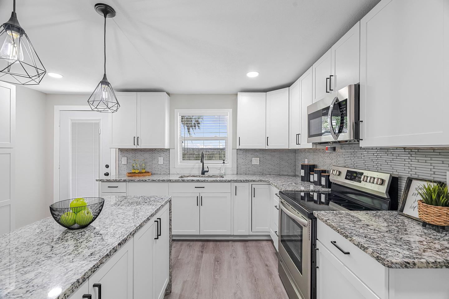 Common spaces including the kitchen