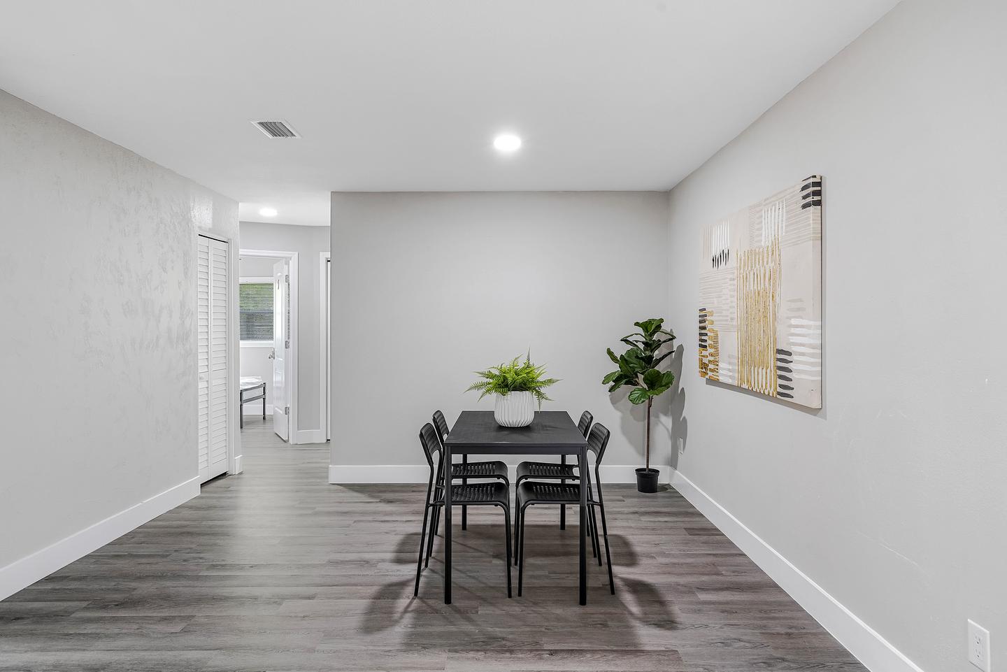 Common spaces including the kitchen
