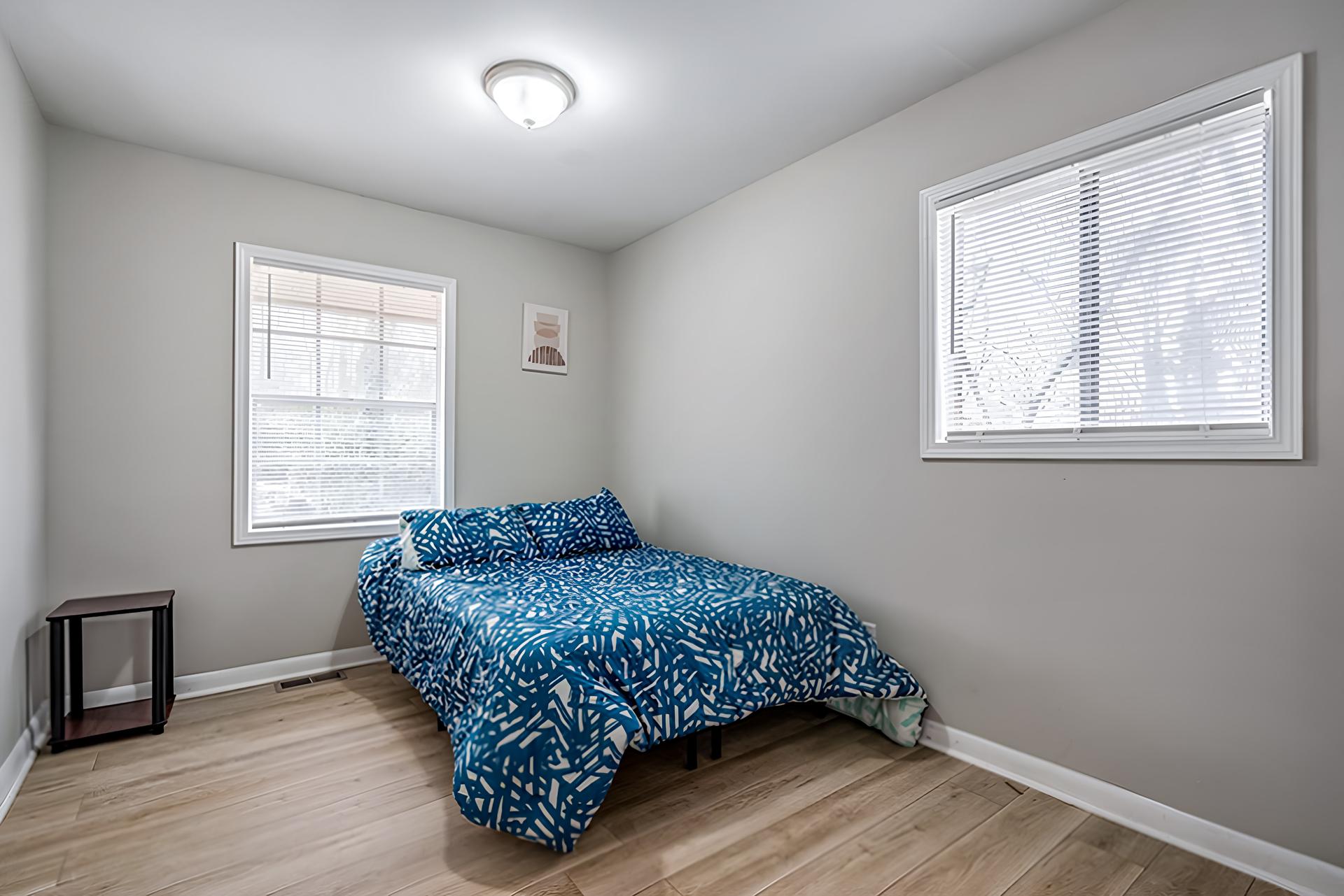 bedroom, detected:window blind, bed