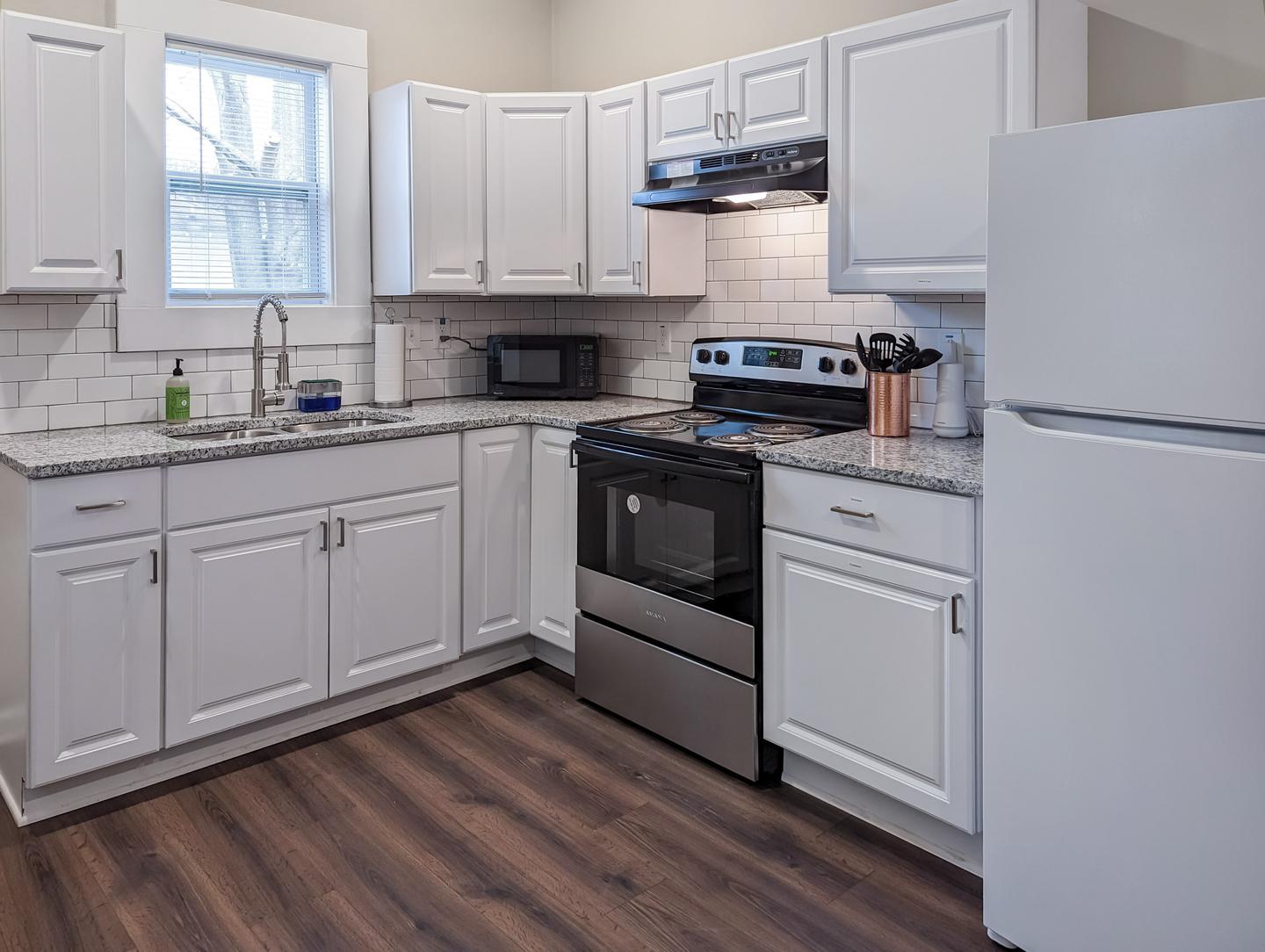 Common spaces including the kitchen
