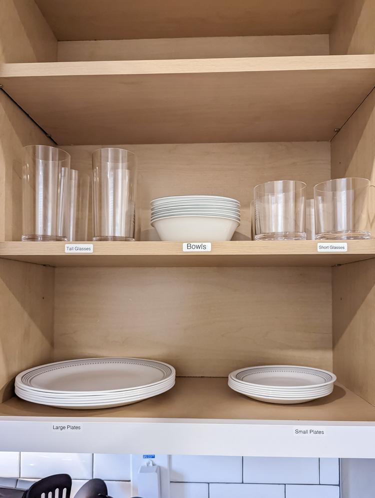 Common spaces including the kitchen