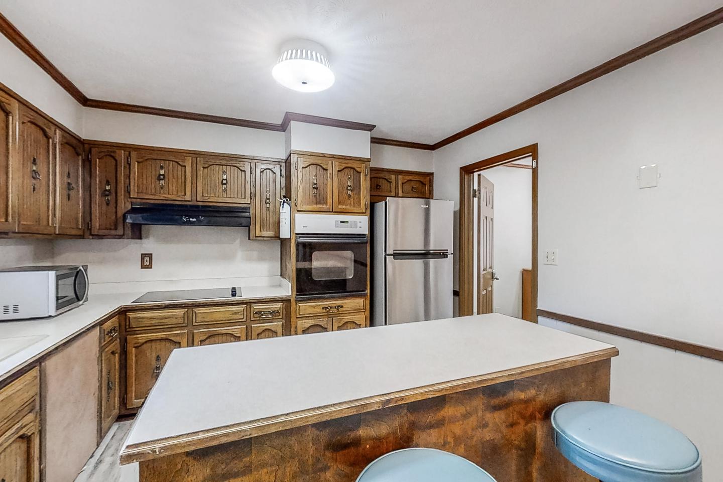 Common spaces including the kitchen