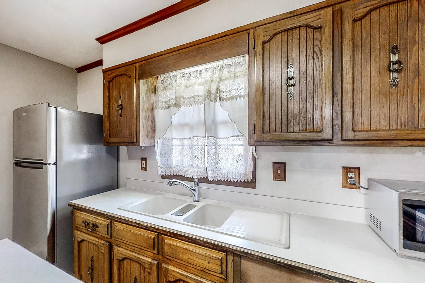 Common spaces including the kitchen