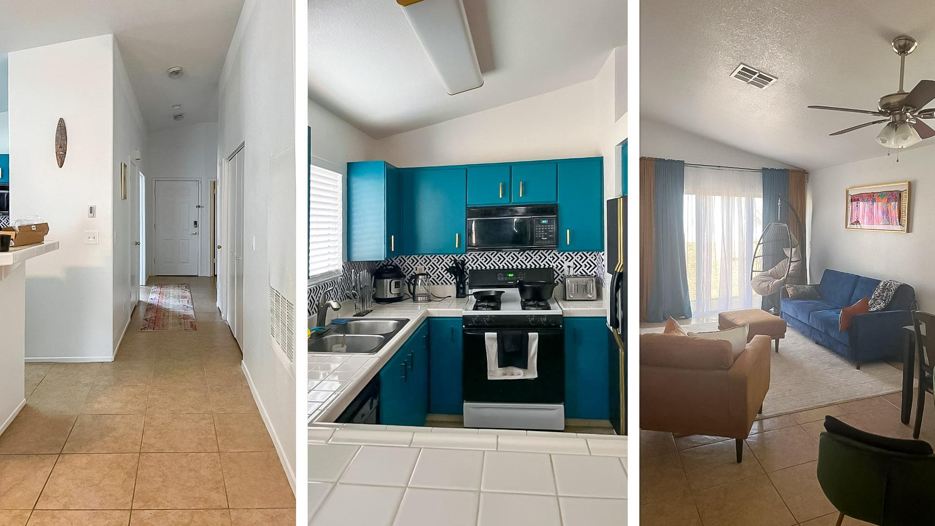 Common spaces including the kitchen