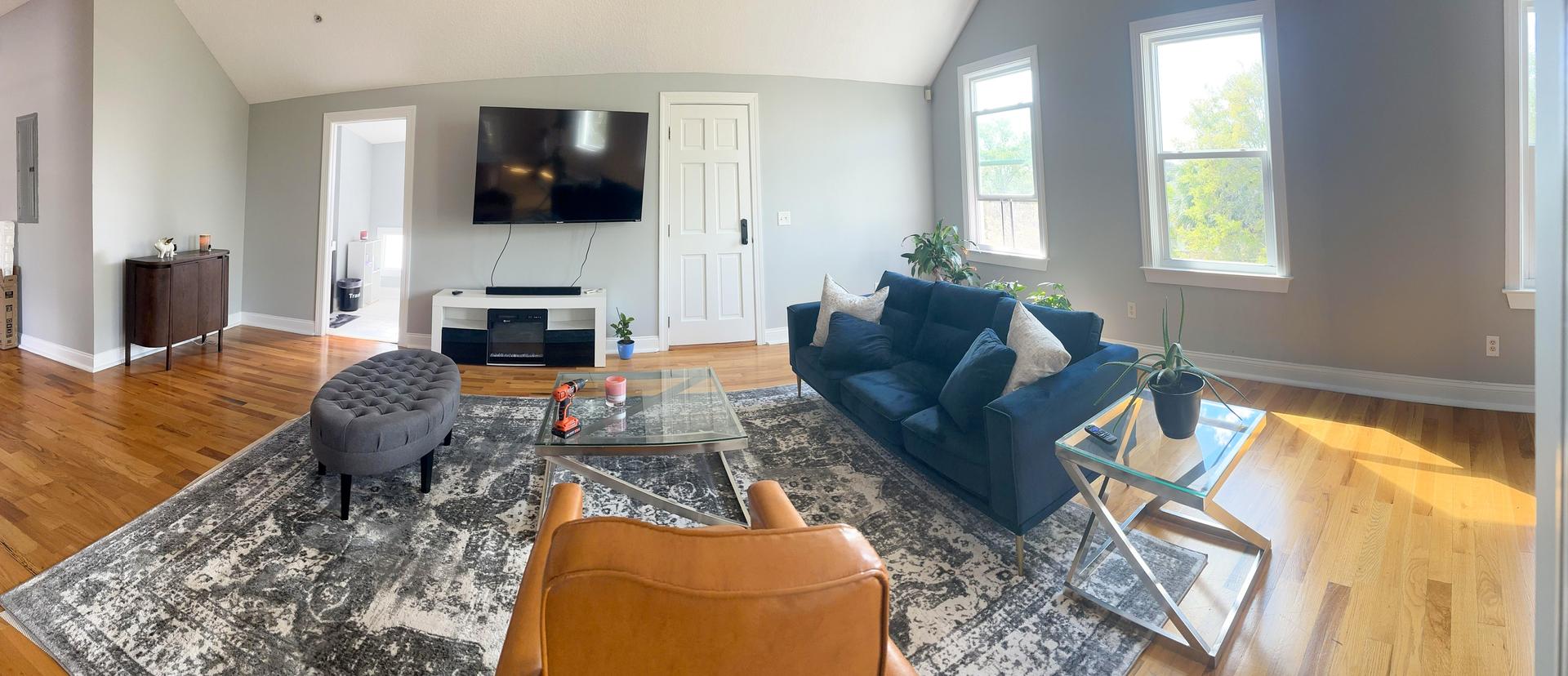 Common spaces including the kitchen
