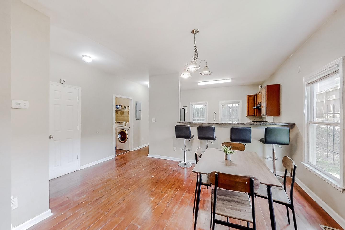 Common spaces including the kitchen