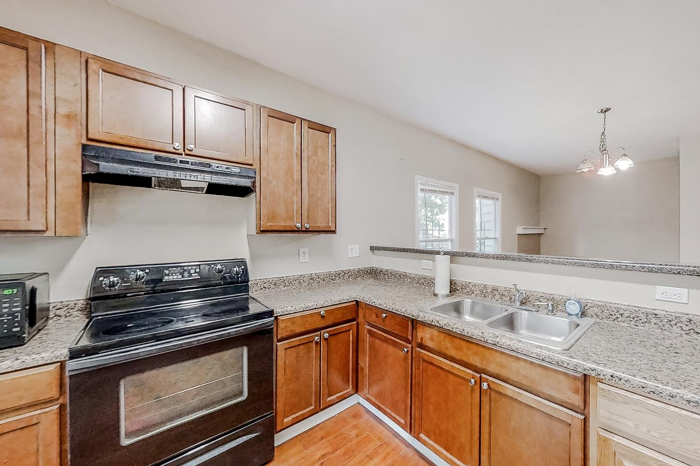 Common spaces including the kitchen