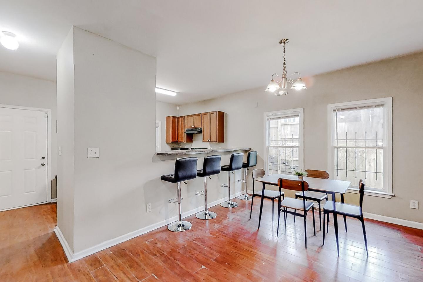 Common spaces including the kitchen