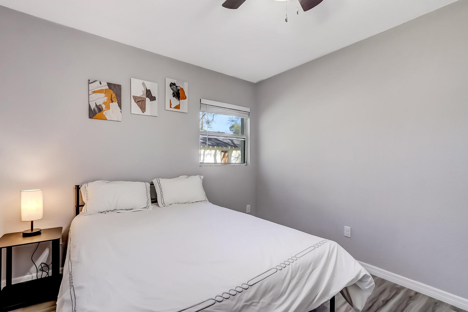 bedroom, detected:bed, ceiling fan