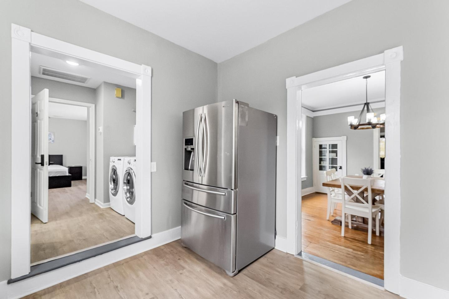 Common spaces including the kitchen