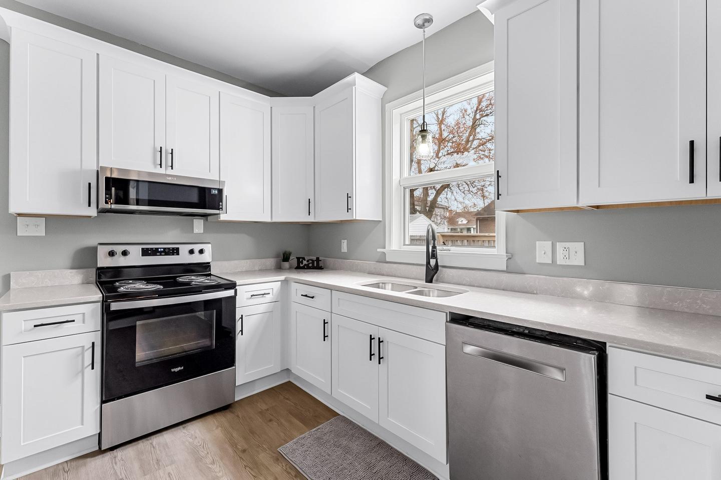Common spaces including the kitchen