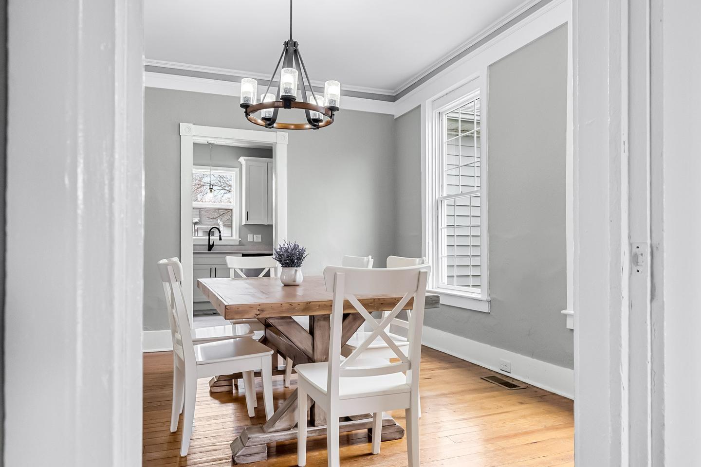 Common spaces including the kitchen