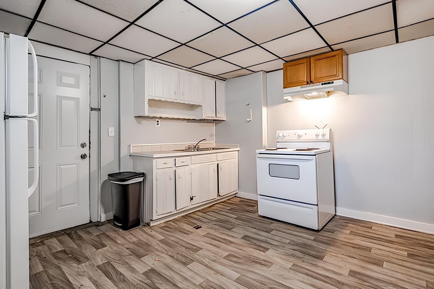 Common spaces including the kitchen