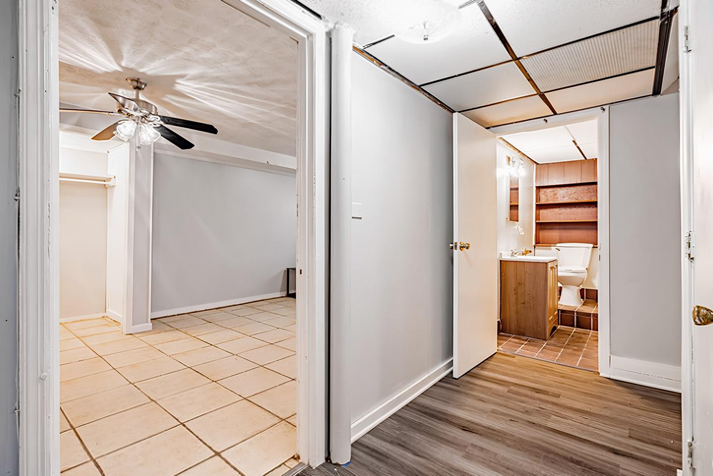 Common spaces including the kitchen