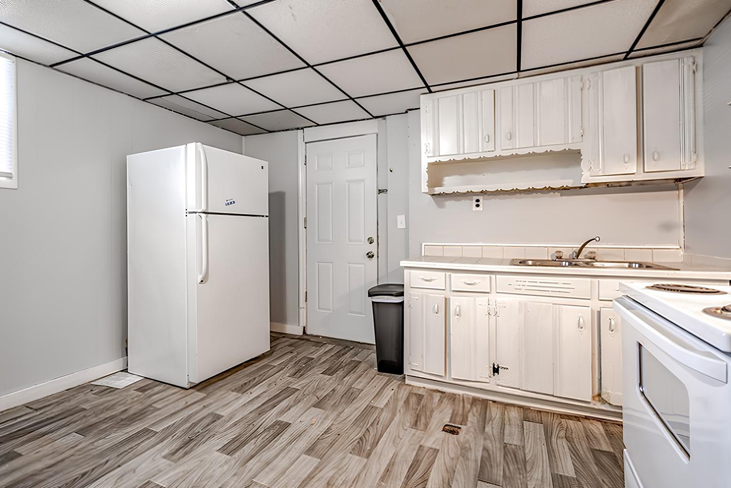 Common spaces including the kitchen