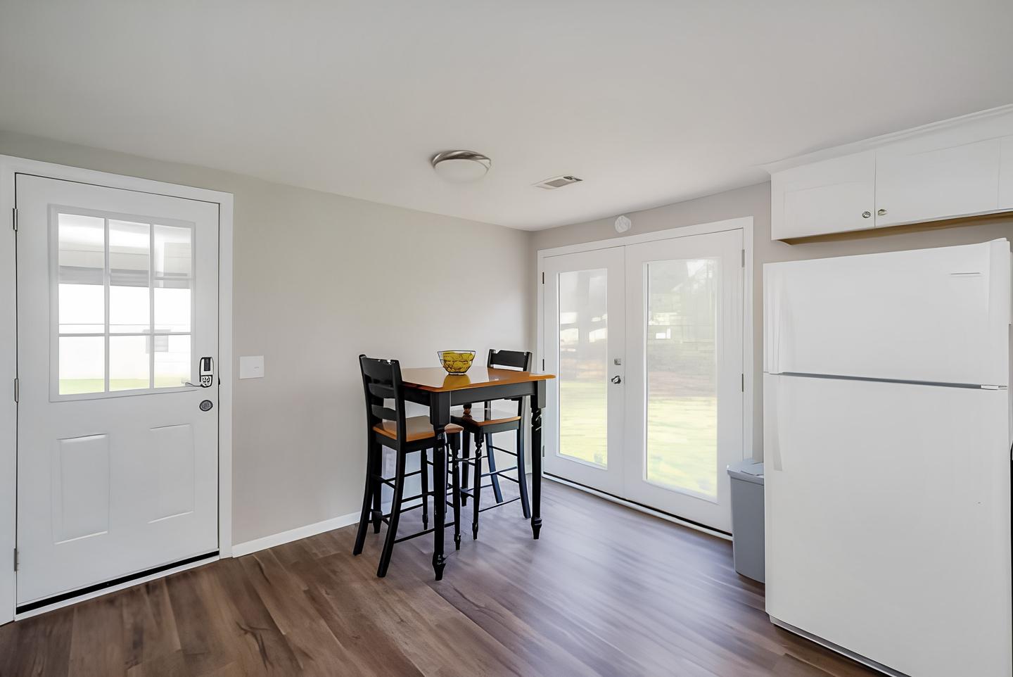 Common spaces including the kitchen