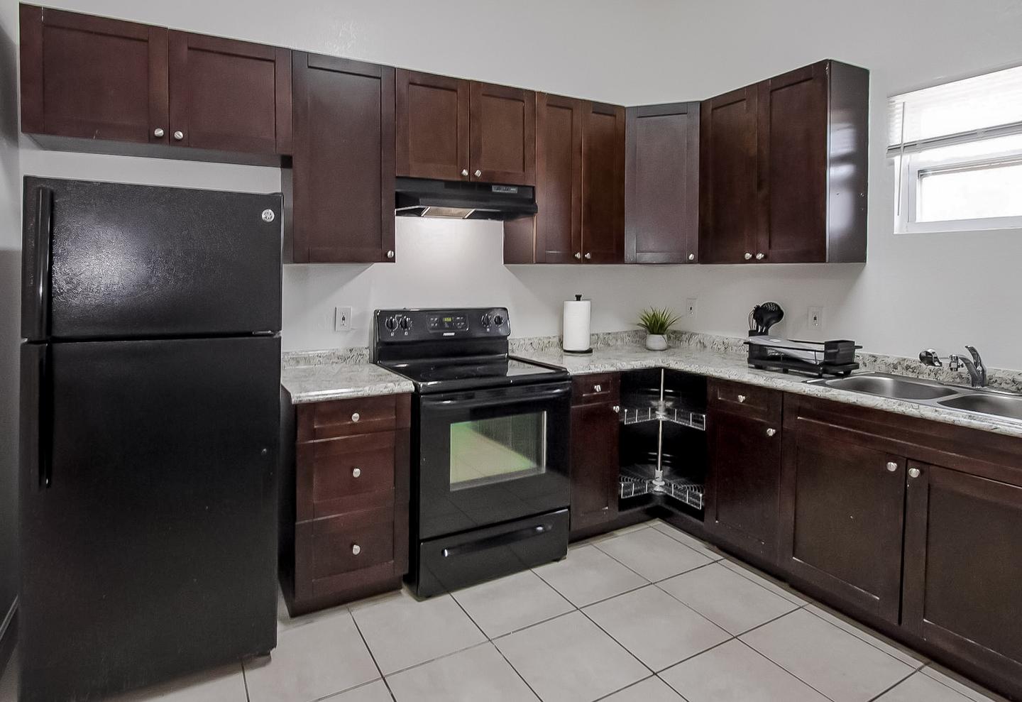 Common spaces including the kitchen