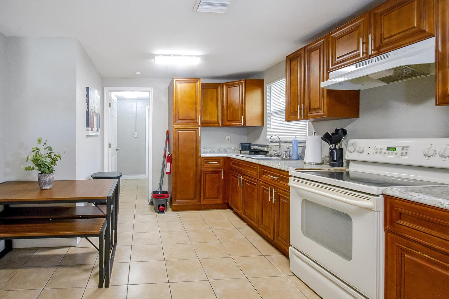 Common spaces including the kitchen