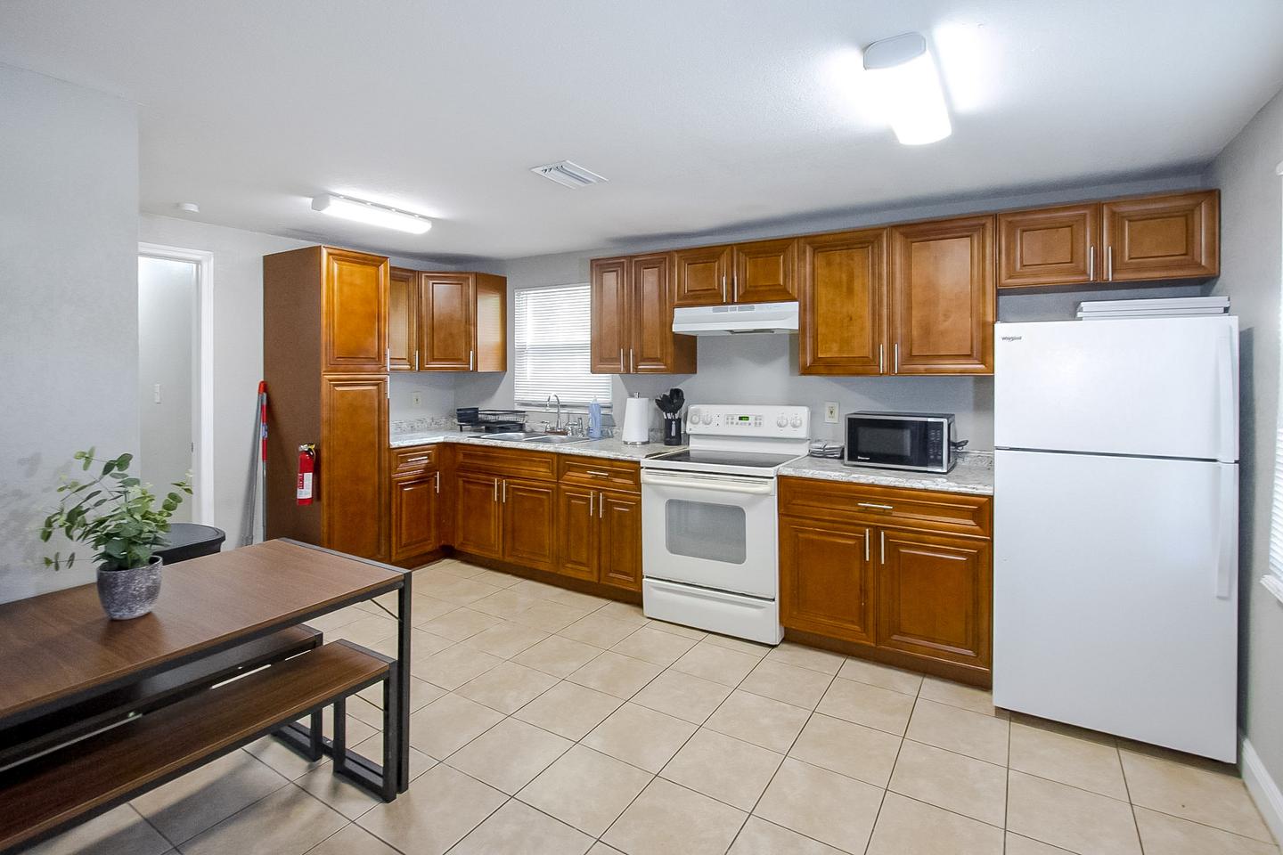 Common spaces including the kitchen
