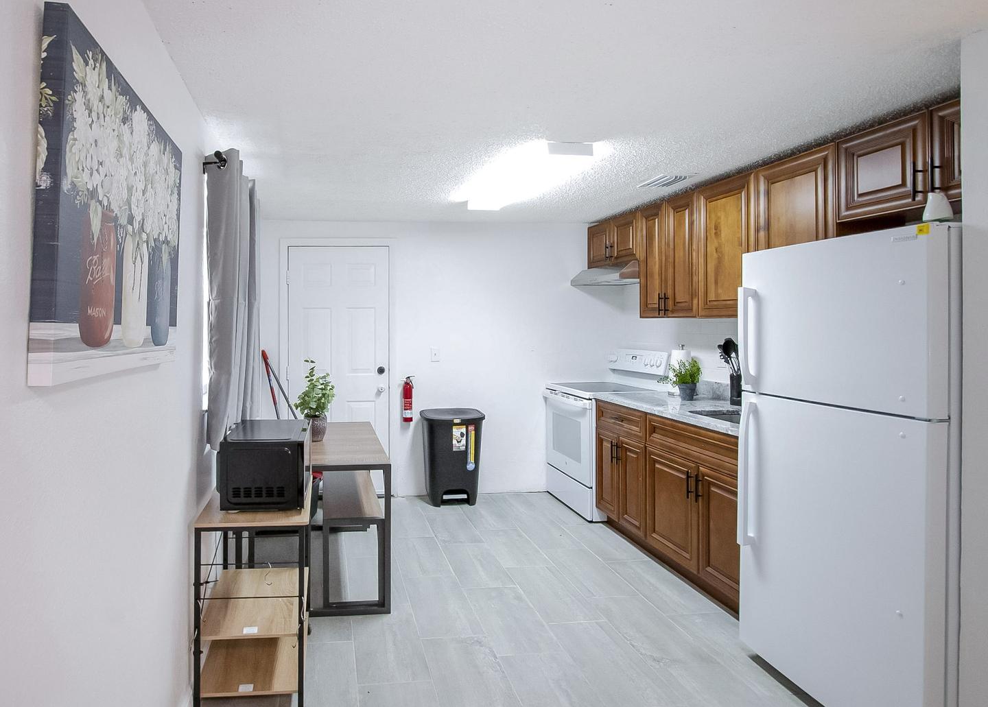 Common spaces including the kitchen