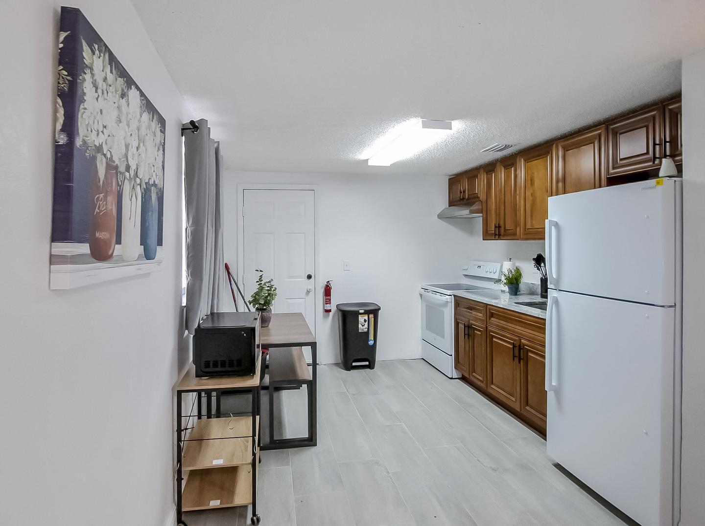 Common spaces including the kitchen