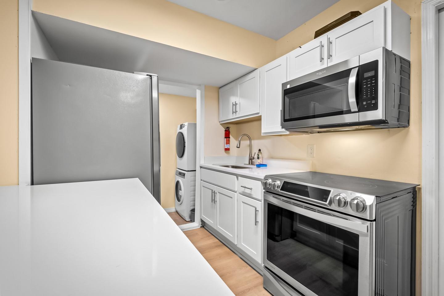 Common spaces including the kitchen