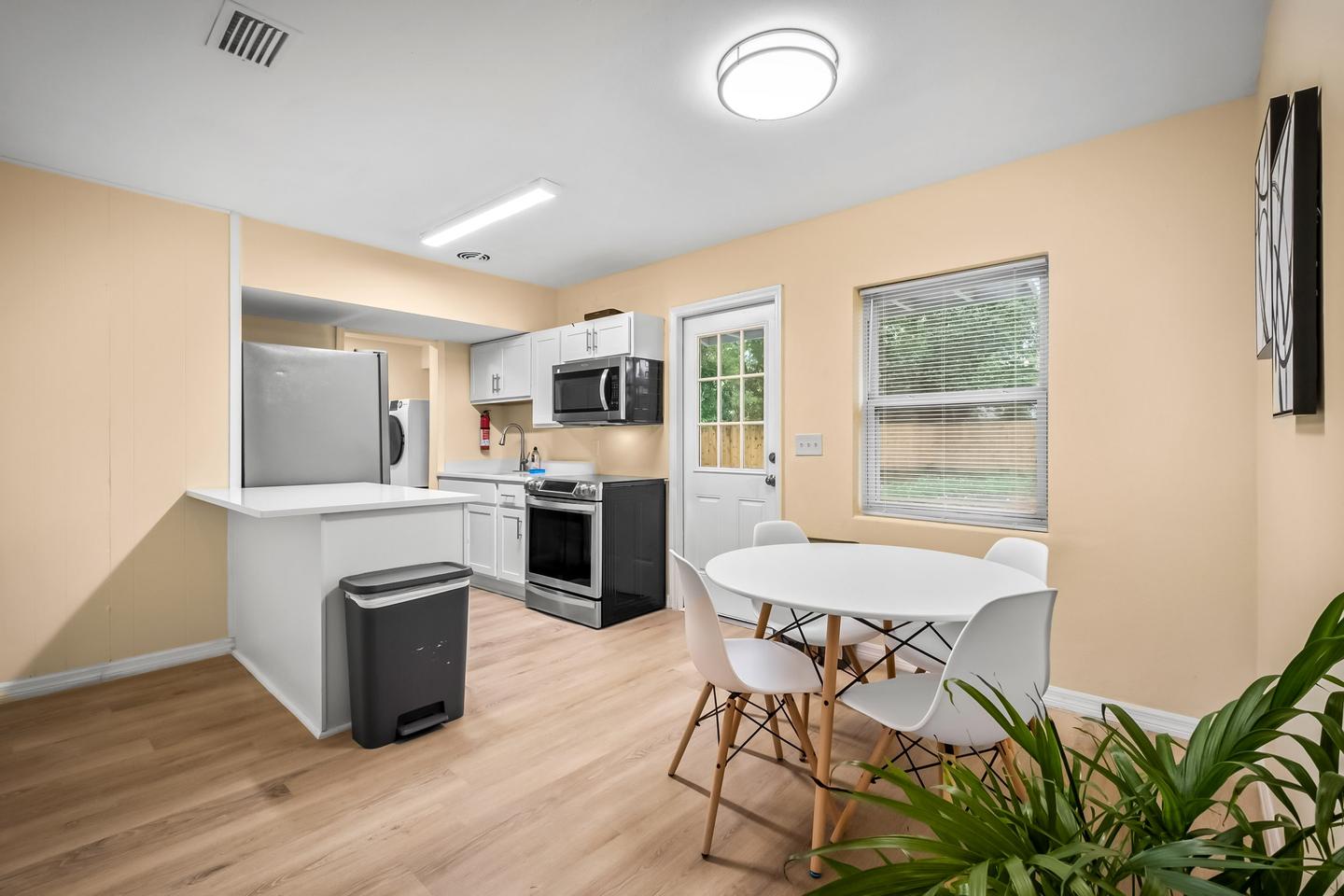 Common spaces including the kitchen