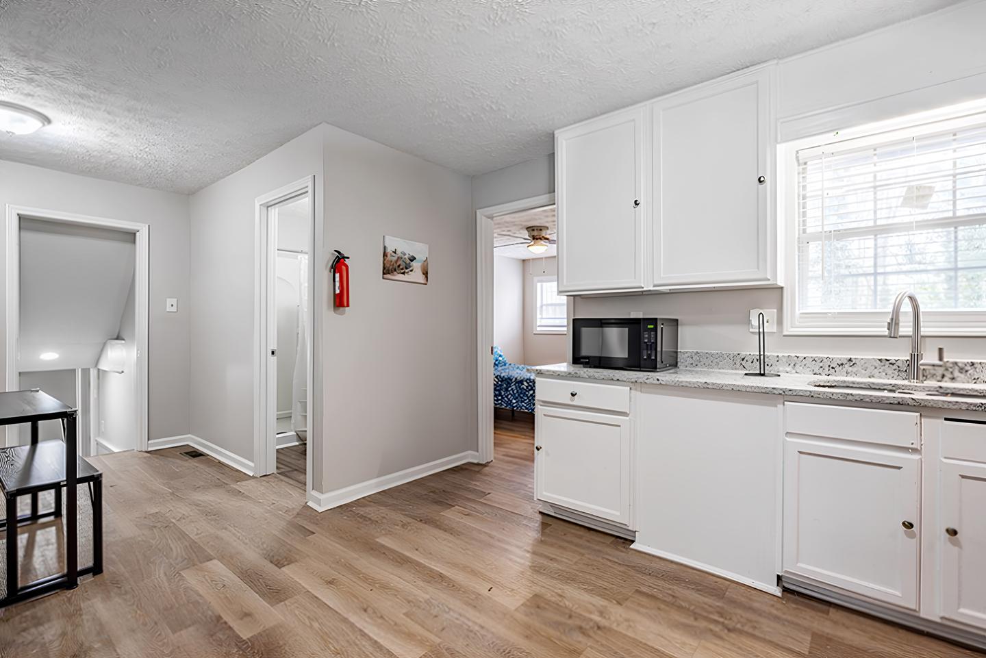 Common spaces including the kitchen
