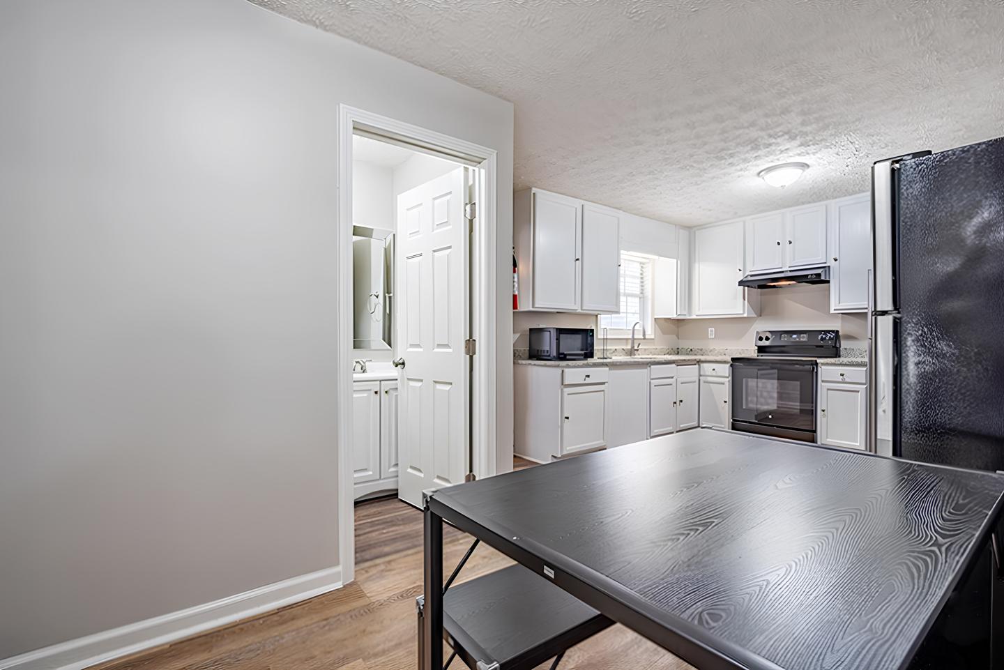 Common spaces including the kitchen