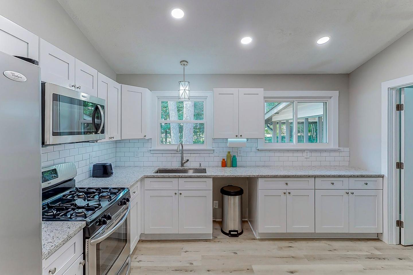 Common spaces including the kitchen