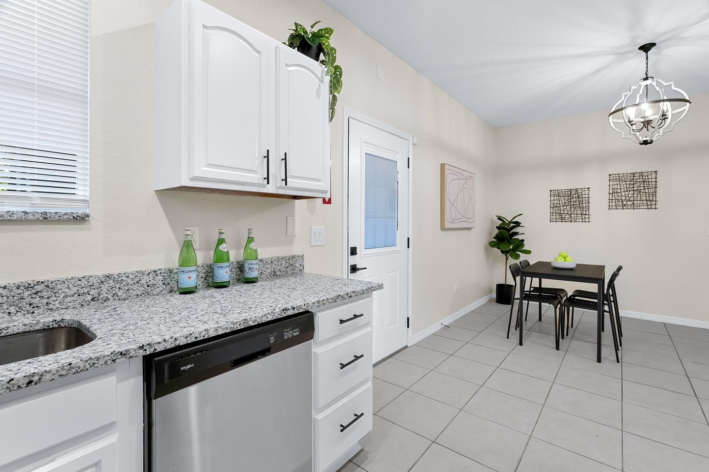 Common spaces including the kitchen