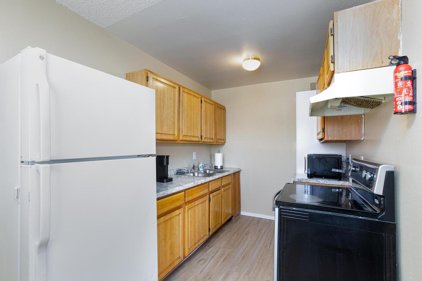 Common spaces including the kitchen