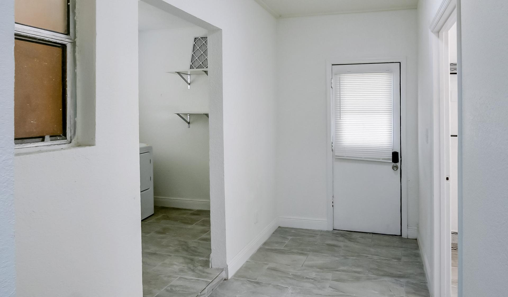 Common spaces including the kitchen