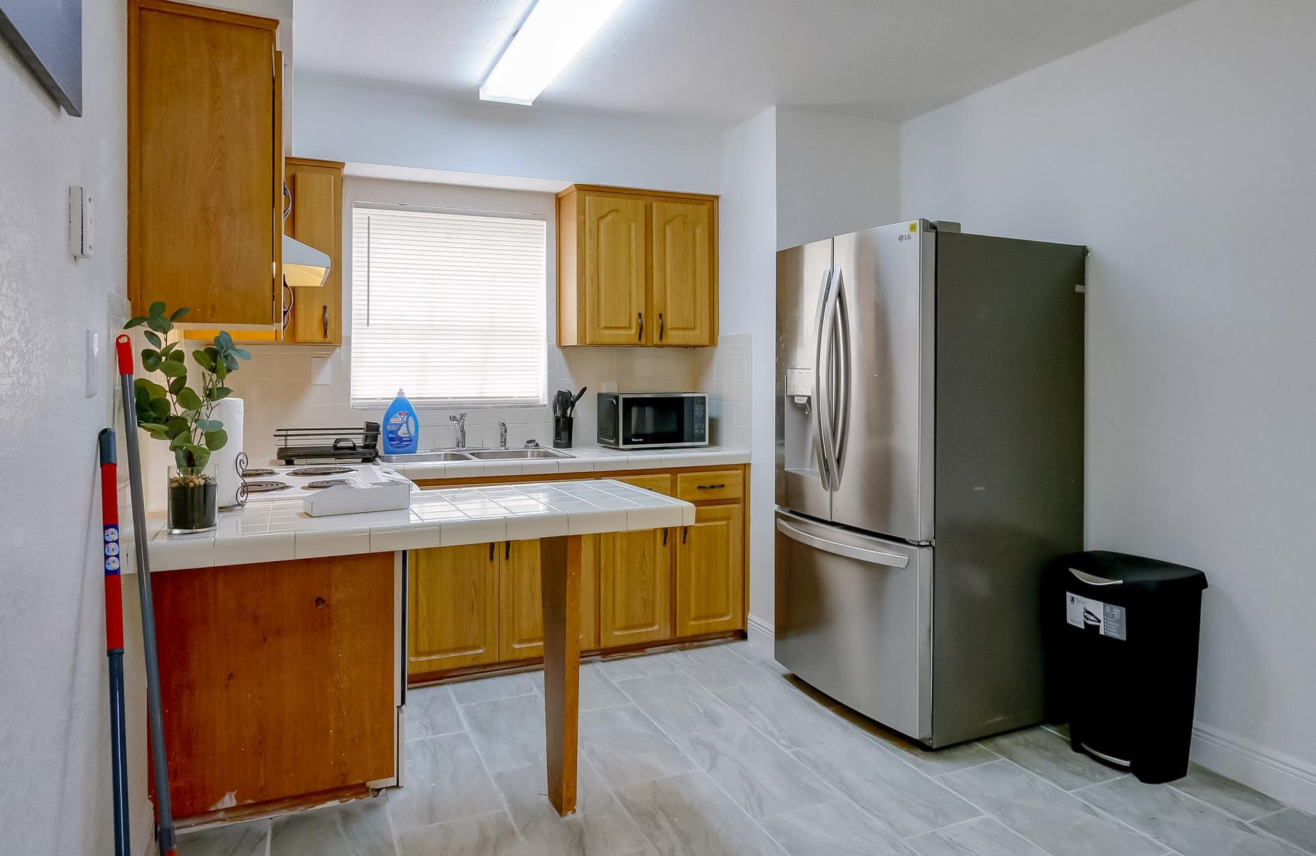 Common spaces including the kitchen