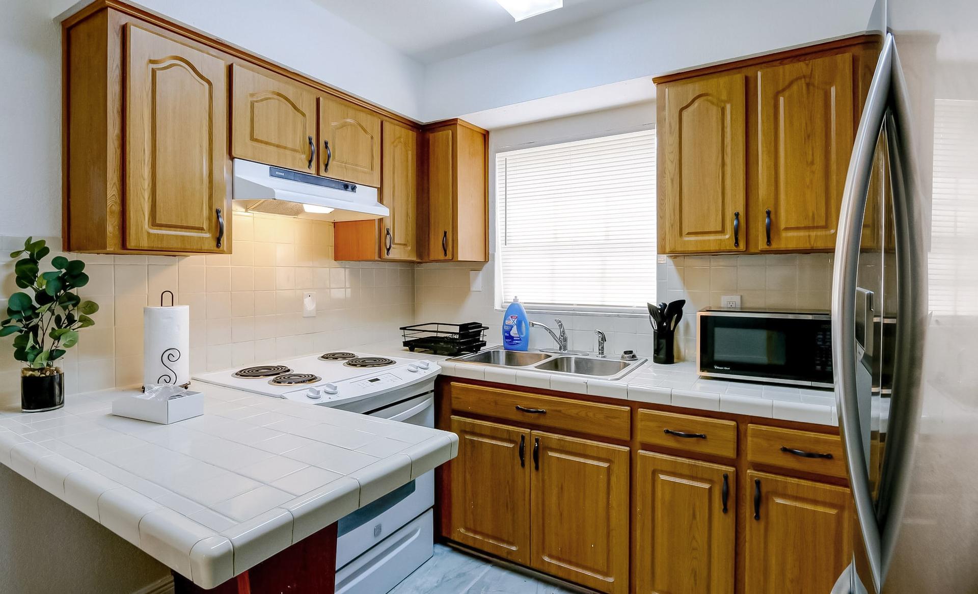 Common spaces including the kitchen