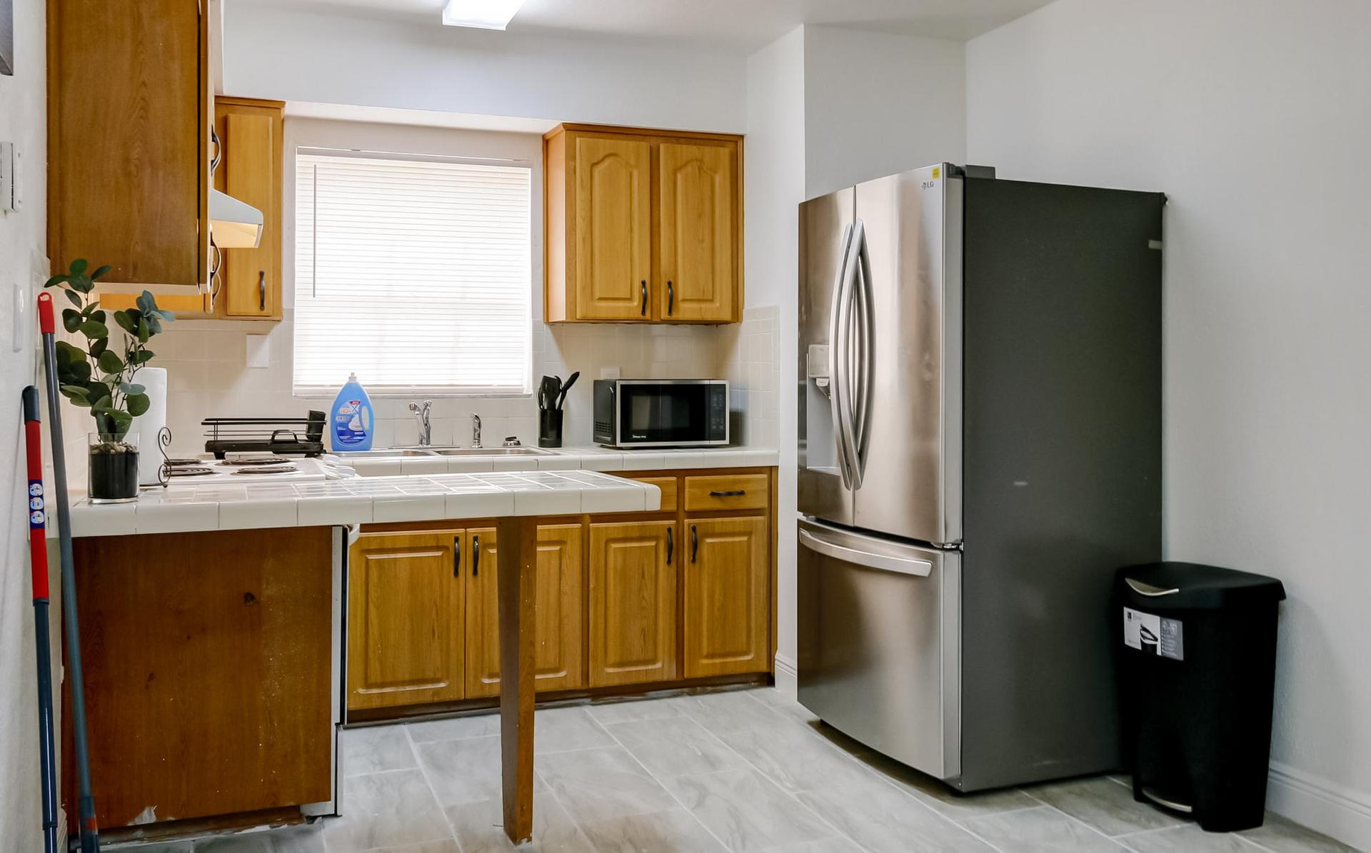 Common spaces including the kitchen