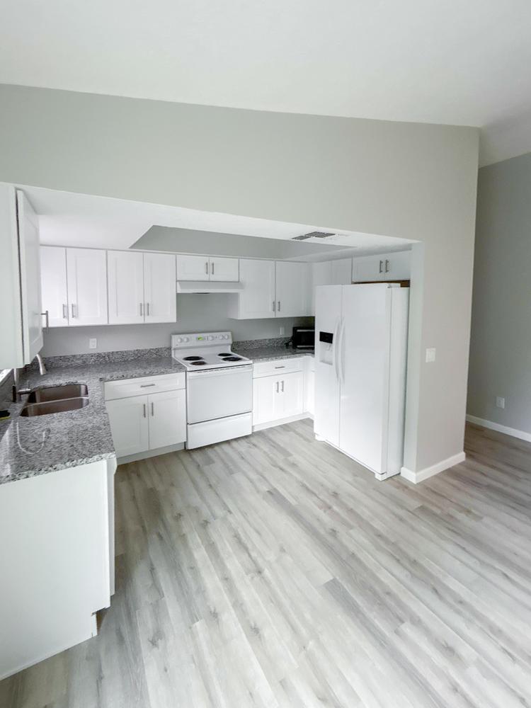 Common spaces including the kitchen