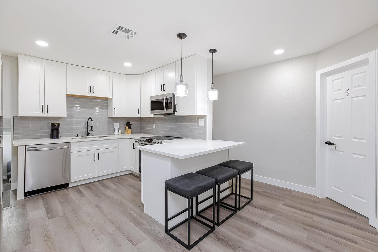 Common spaces including the kitchen