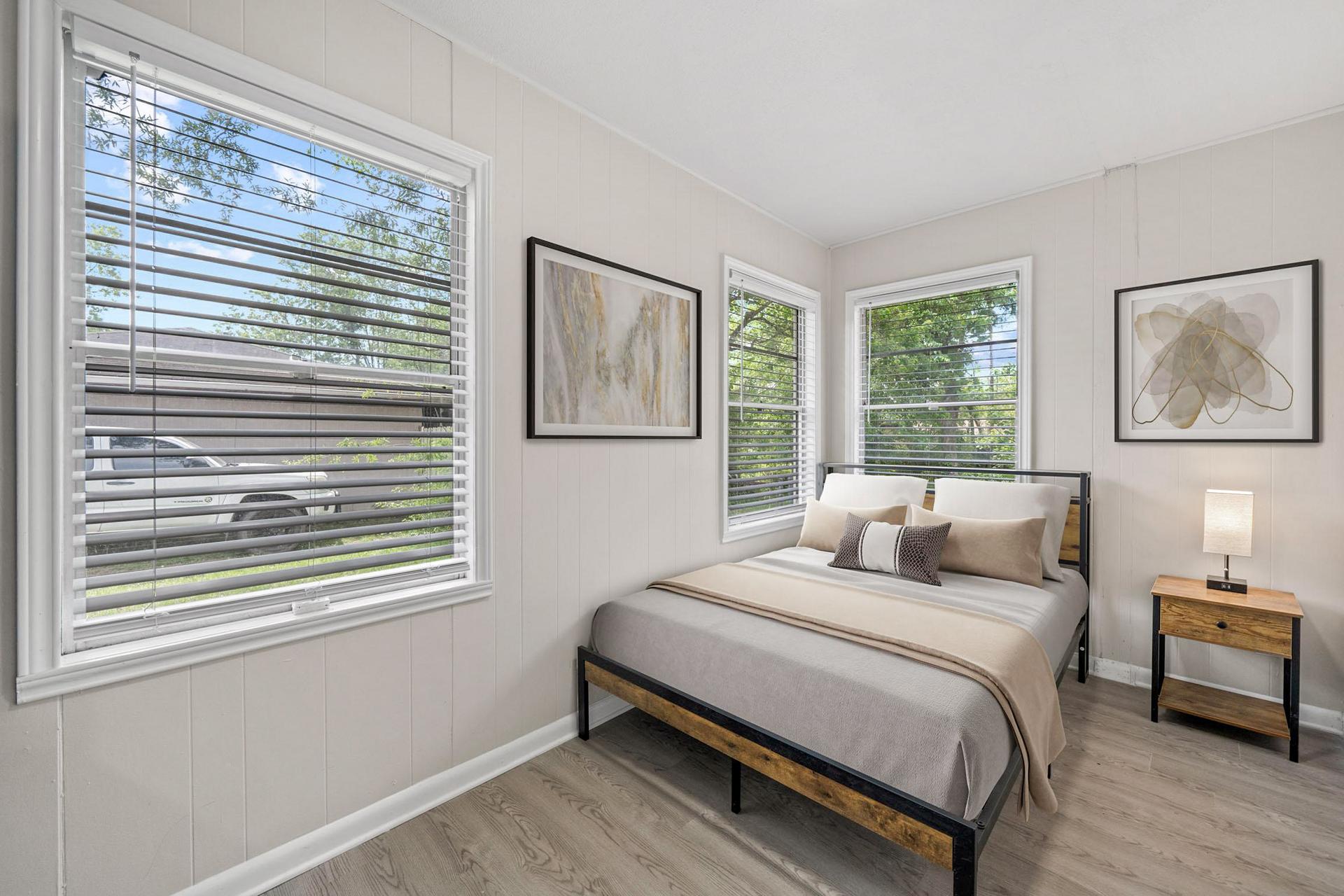 bedroom, detected:bed, window blind