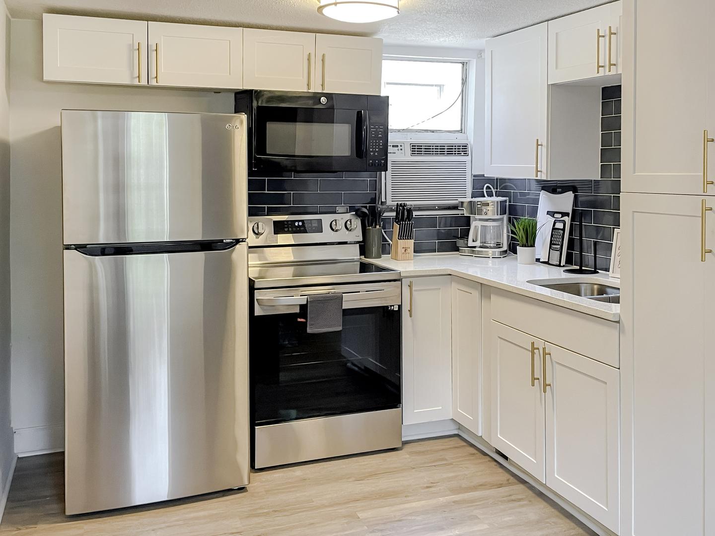Common spaces including the kitchen