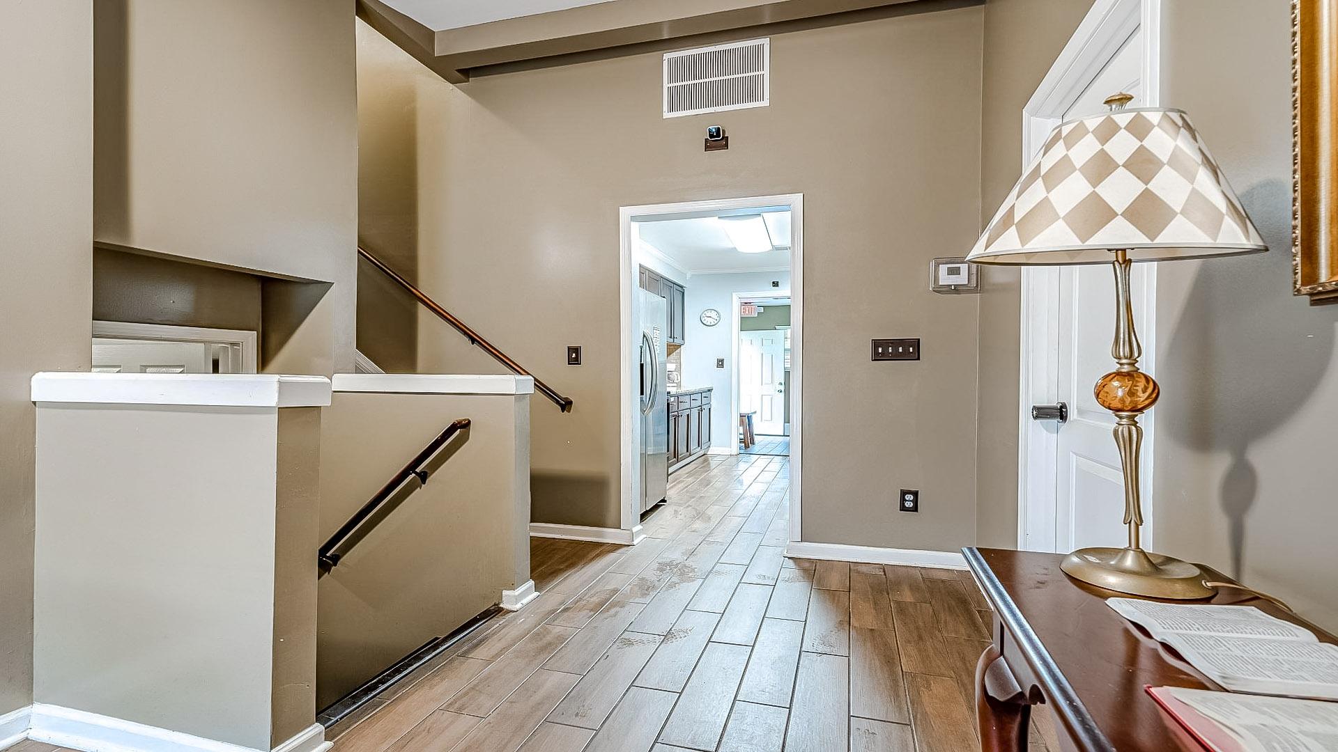 Common spaces including the kitchen
