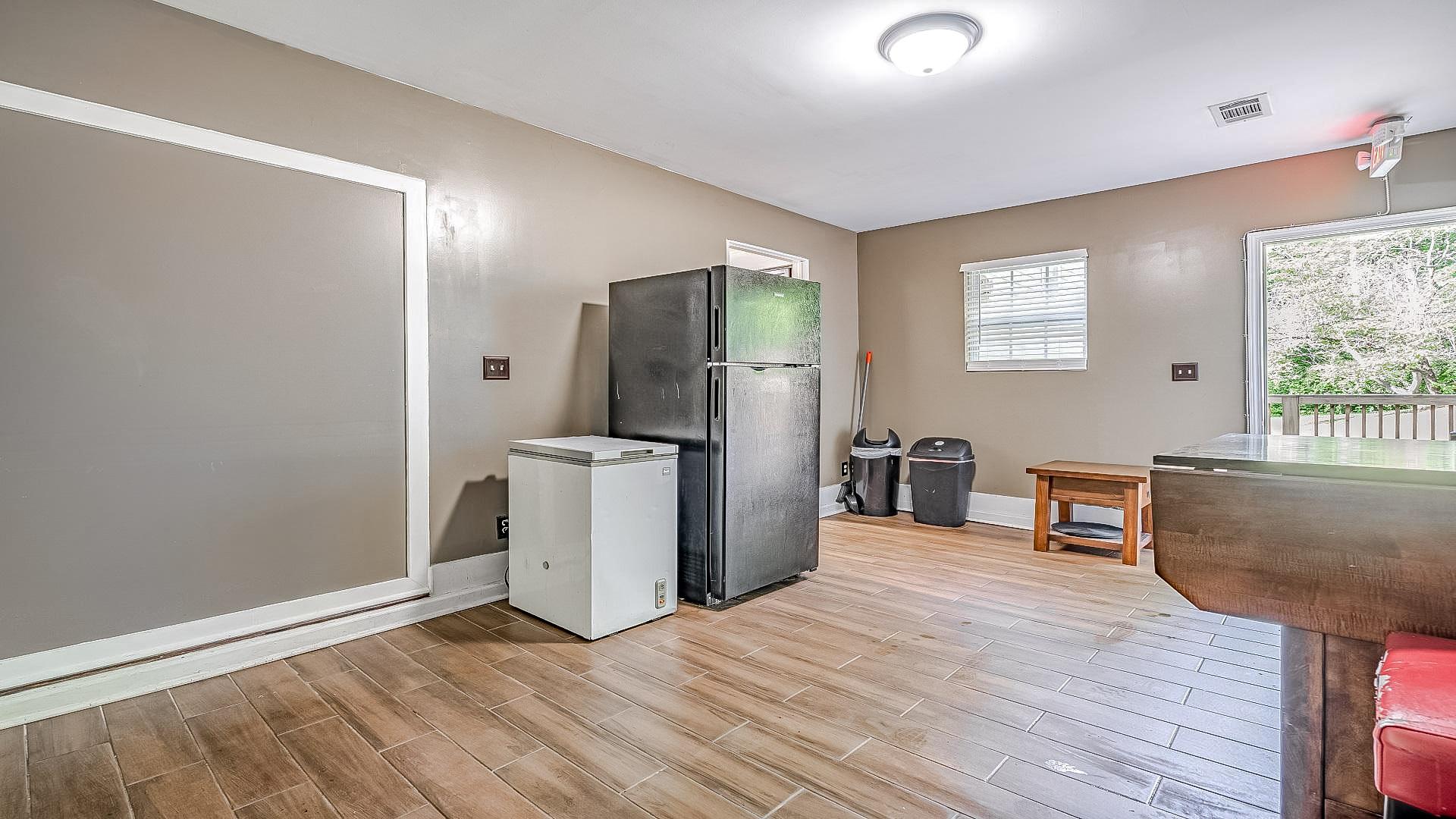 Common spaces including the kitchen