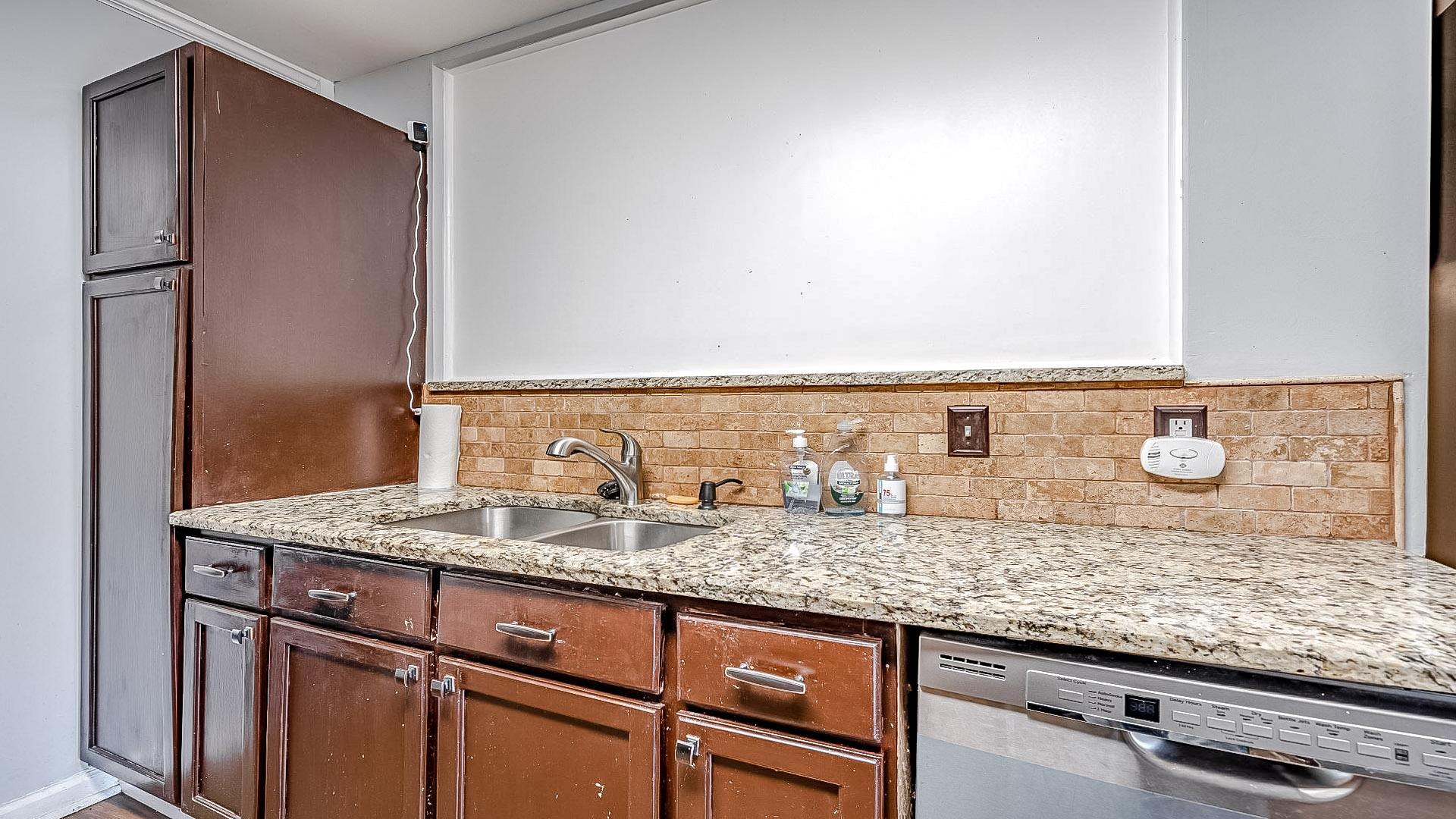 Common spaces including the kitchen