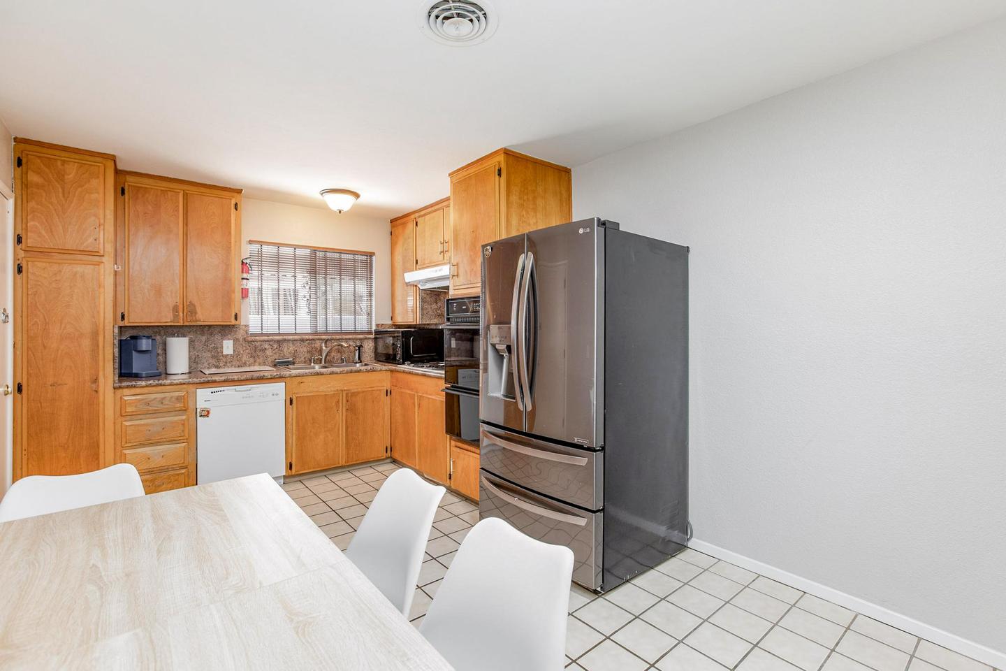 Common spaces including the kitchen