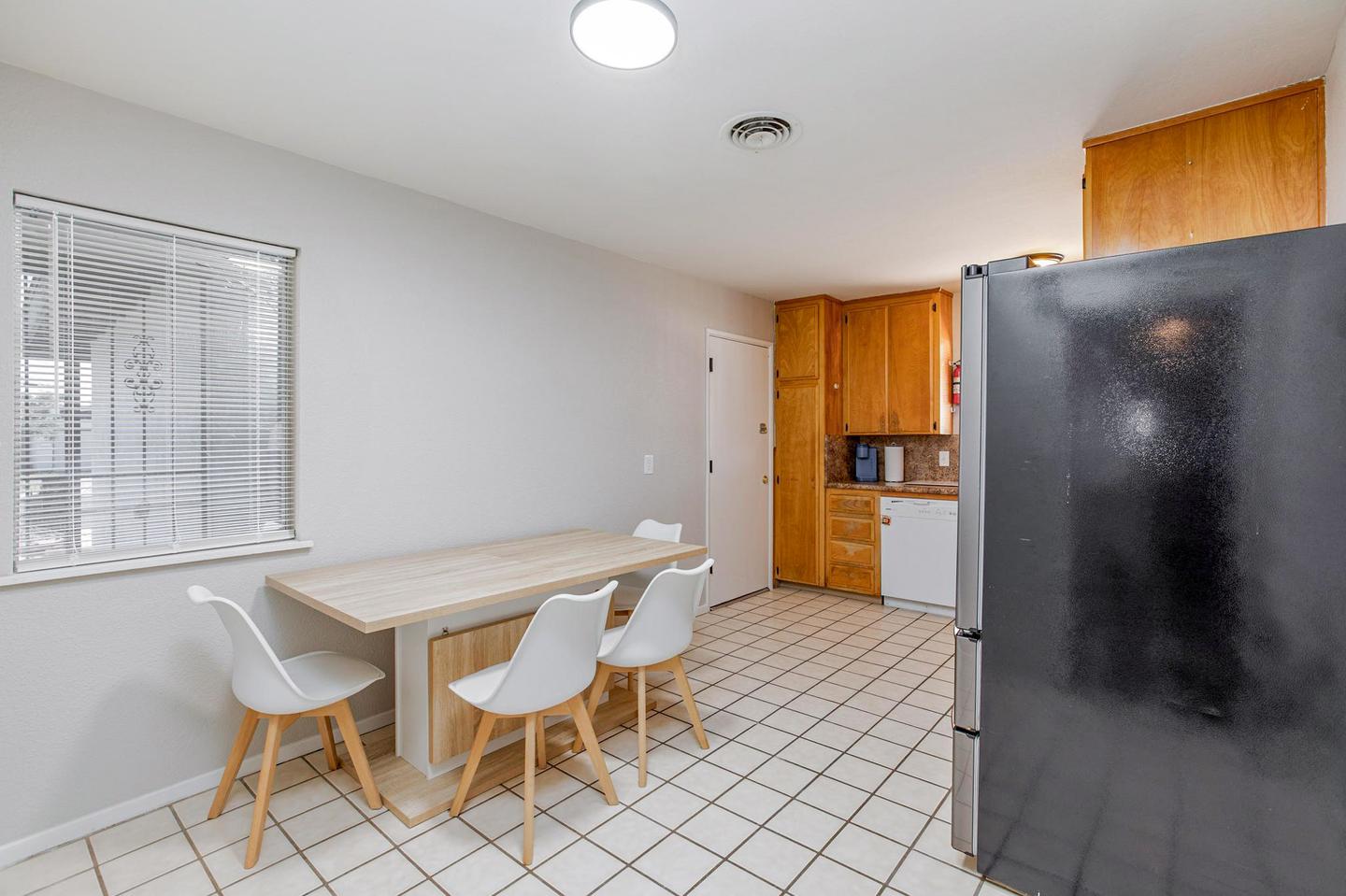 Common spaces including the kitchen