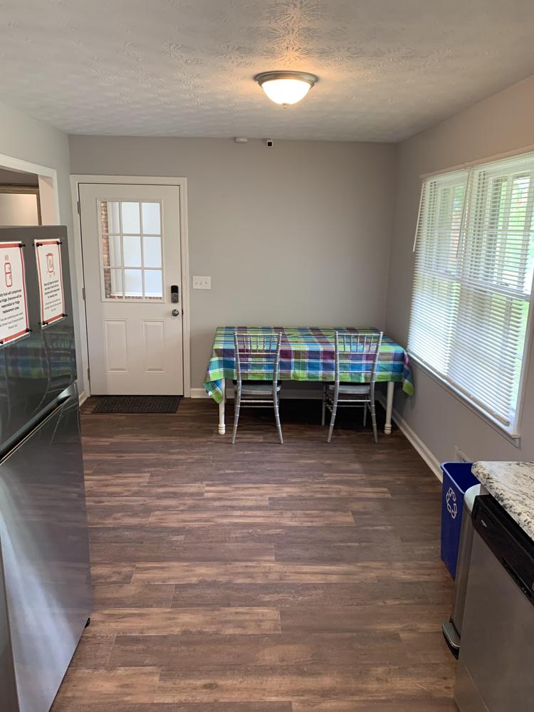 Common spaces including the kitchen