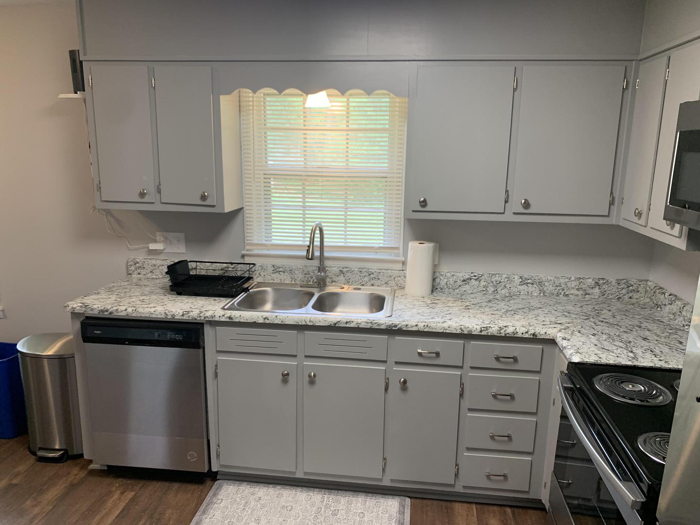 Common spaces including the kitchen