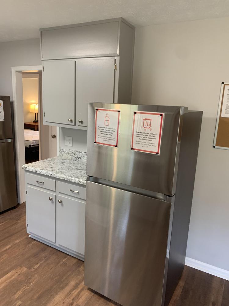 Common spaces including the kitchen